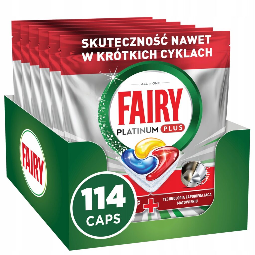 Kapsułki do zmywarki Fairy Platinum Plus 114 sztuk promocja Allegro Smart Weeks 87 zł tanie mycie naczyń