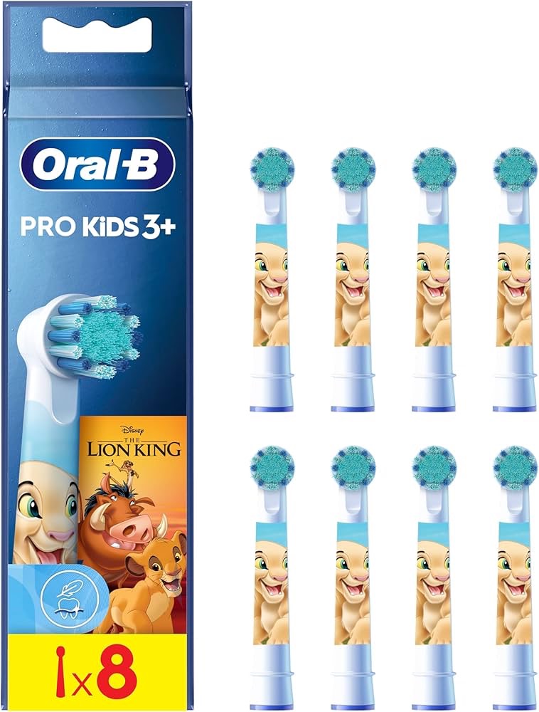 🦁 8-pak końcówek Oral-B Kids (Król Lew) za 79,99 zł na Amazon.pl! Oral-B Kids końcówki do szczoteczek elektrycznych Disney Król Lew 8 sztuk miękkie włókna dla dzieci okazja Amazon.pl 80 zł