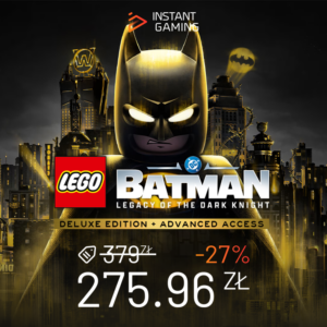 Gra komputerowa LEGO Batman Legacy of the Dark Knight Deluxe Edition klucz PC Steam wczesny dostęp pre-order Tumbler Bruce Wayne okazja Instant Gaming 276 zł