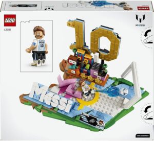 Zestaw klocków LEGO Editions 43011 Lionel Messi piłkarskie momenty 500 elementów minifigurka Messi tabliczka kolekcjonerska prezent dla kibica dekoracja sportowa okazja Amazon.pl 83 zł