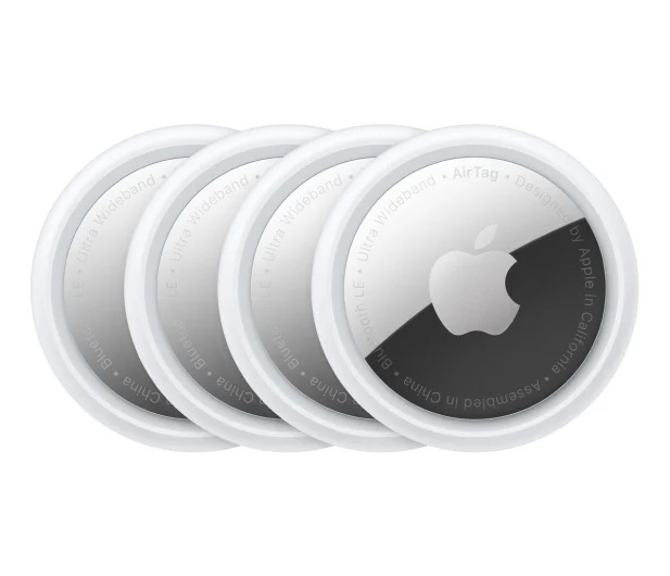 Lokalizator przedmiotów Apple AirTag zestaw 4 sztuki aplikacja x-kom darmowa dostawa Neonet sieć Znajdź mój bateria lokalizacja Bluetooth ochrona prywatności okazja