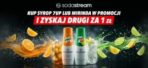 Promocja SodaStream w Media Expert drugi syrop za 1 zł kod rabatowy P-30397 instrukcja koszyka koncentrat napoju Mirinda 7up okazja maj czerwiec 2026