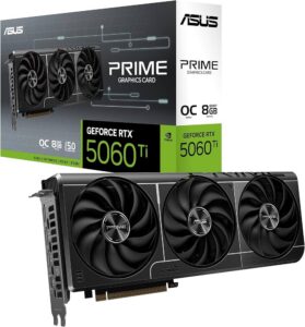 Karta graficzna ASUS Prime RTX 5060 Ti O8G NVIDIA GeForce RTX 5060 Ti 8GB GDDR7 architektura NVIDIA Blackwell DLSS 4 okazja podzespoły komputerowe Amazon pl darmowa dostawa Prime okres próbny 2026