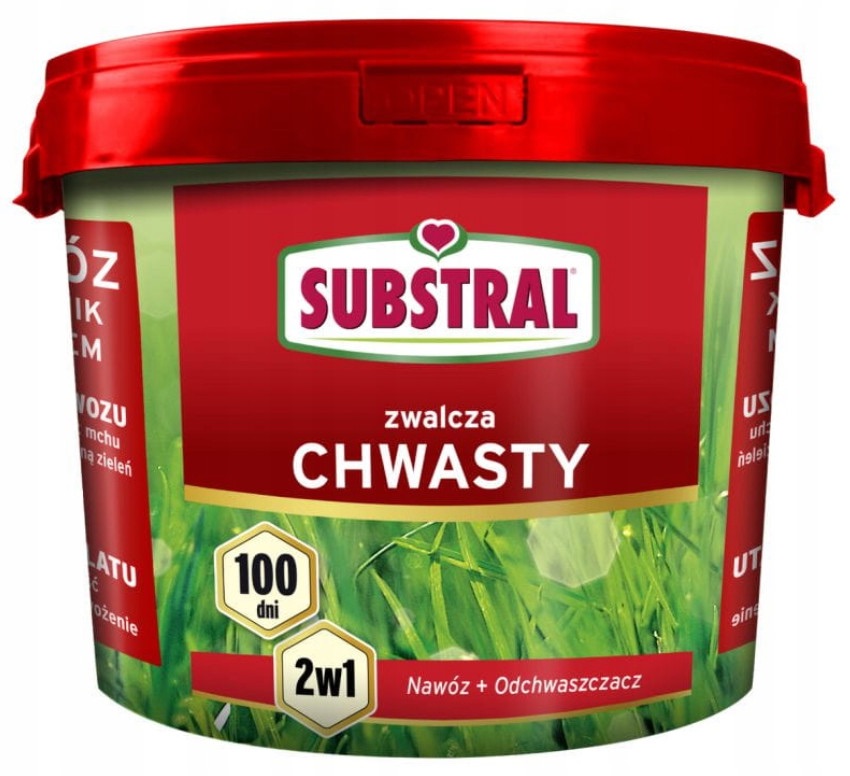 Substral nawóz do trawy 100 dni odchwaszczacz 2w1 granulat zwalcza chwasty na trawniku opakowanie 5kg wydajność 250m2 mikroelementy azot fosfor potas pielęgnacja ogrodu niska cena Allegro Smart darmowa dostawa okazja czerwiec 2026