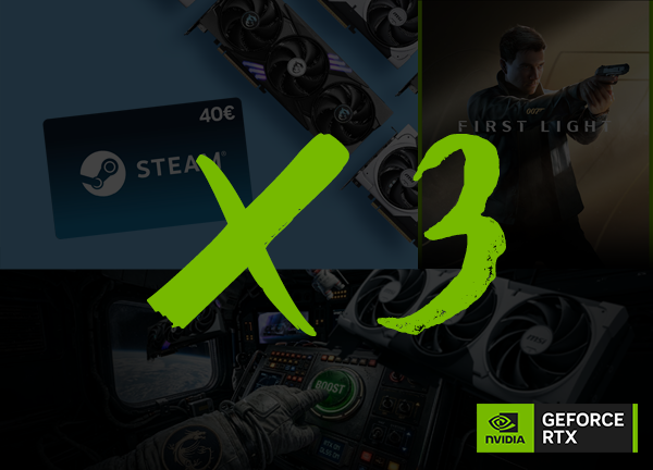Promocja MSI GeForce RTX 50 seria 5070 5060 Ti darmowa gra 007 First Light kod do portfela Steam do 45 euro potrójne combo x-kom okazja karty graficzne NVIDIA sprzęt komputerowy dla graczy czerwiec 2026