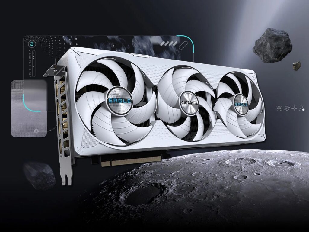 Karta graficzna Gigabyte GeForce RTX 5070 Ti Eagle OC Ice 16GB GDDR7 NVIDIA DLSS4 biała edycja trzy wentylatory złącze PCIe 5.0 darmowa gra 007 First Light sklep x-kom darmowa dostawa Neonet okazja dla graczy podzespoły komputerowe
