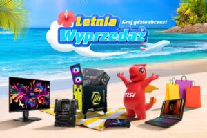 Oficjalna letnia wyprzedaż MSI czerwiec 2026 sprzęt gamingowy laptopy komputery stacjonarne podzespoły PC monitor e-sportowy MSI MAG 274F 200Hz najtaniej monitor MPG 272URX QD-OLED 4K zasilacz MPG A1000G płyta główna B550 darmowa karta eSIM Klook prezenty gratis tanio okazja