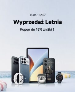 Oficjalne kupony rabatowe Xiaomi Letnia Promocja 2026 w aplikacji mobilnej Mi Store zniżka 15 procent 10 procent 5 procent oraz kupon 100 zł tylko dla nowych użytkowników darmowa dostawa okazja mi com pl tanio czerwiec 2026 smartfony od 339 zł