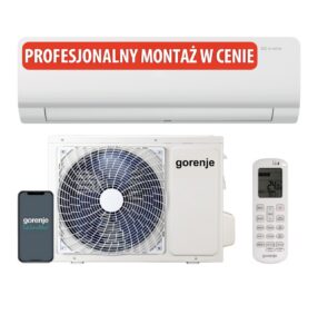 Biały klimatyzator ścienny Gorenje Rea REA35IN pompa ciepła powietrze chłodzenie i grzanie Media Expert kod rabatowy L0306-300626 usługa montażu w cenie tania klimatyzacja czerwiec 2026