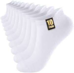Zestaw 10 par krótkich skarpetek sportowych SockWaddles bawełniane stopki do sneakersów damskie męskie oddychające promocja Amazon Prime darmowa dostawa