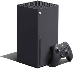 Czarna konsola Microsoft Xbox Series X 1TB napęd optyczny kontroler pad promocja Amazon darmowa dostawa Prime nowa generacja gier