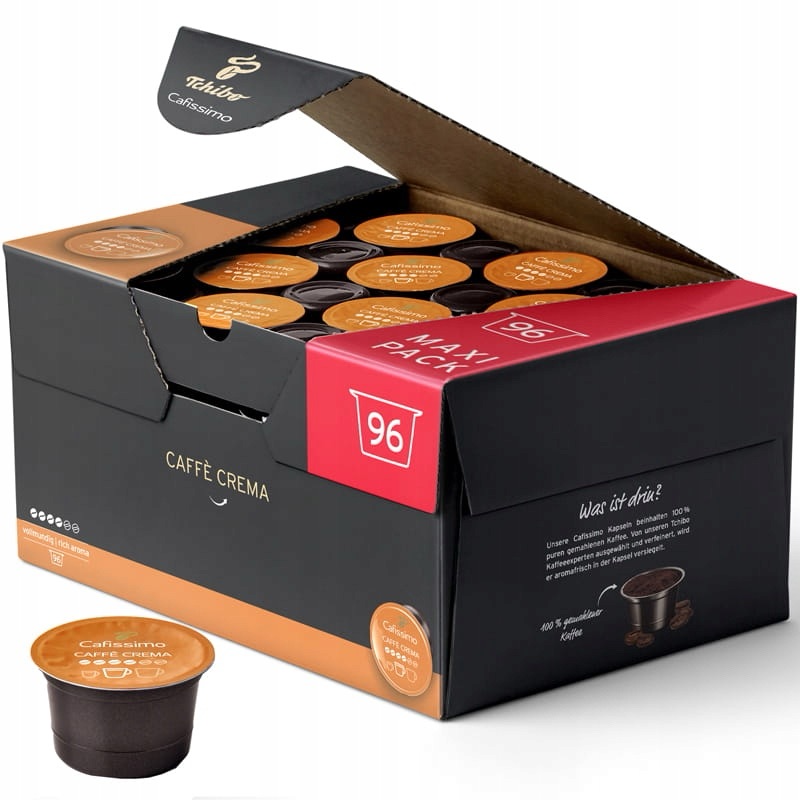 Kawa kapsułki Tchibo Cafissimo Caffe Crema Rich Aroma Vollmundig 96 sztuk XXL Allegro Smart