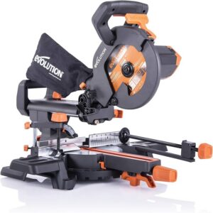 Piła ukosowa ukośnica Evolution R210SMS+ z posuwem do drewna i metalu Amazon Prime promocja