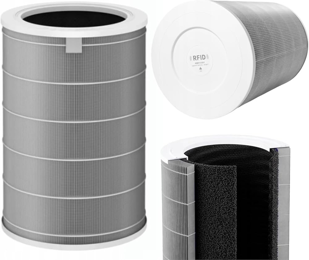 Filtr zamienny do Xiaomi Mi Air Purifier szary chip RFID HEPA węgiel aktywny Amazon Prime promocja