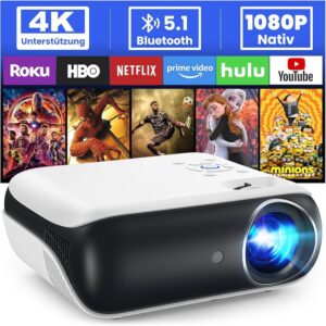 Projektor rzutnik HOPVISION Full HD 1080p kino domowe Bluetooth Amazon Prime promocja