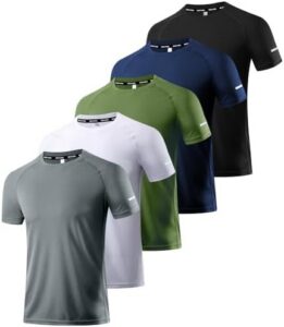 Zestaw 5 koszulek sportowych męskich Boyzn Dry Fit do biegania na siłownię Amazon Prime promocja