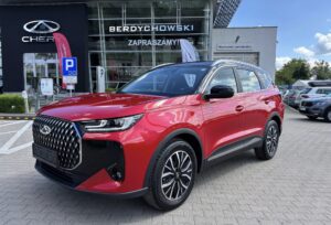 Nowy SUV Chery Tiggo 7 Essential czerwony salon Berdychowski ubezpieczenie 1 zł promocja