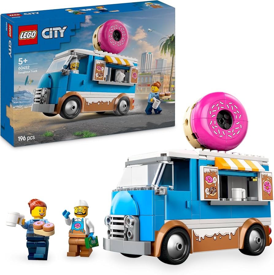 Zestaw LEGO City 60452 Mobilna pączkarnia klocki dla 5-latka food truck Amazon Prime