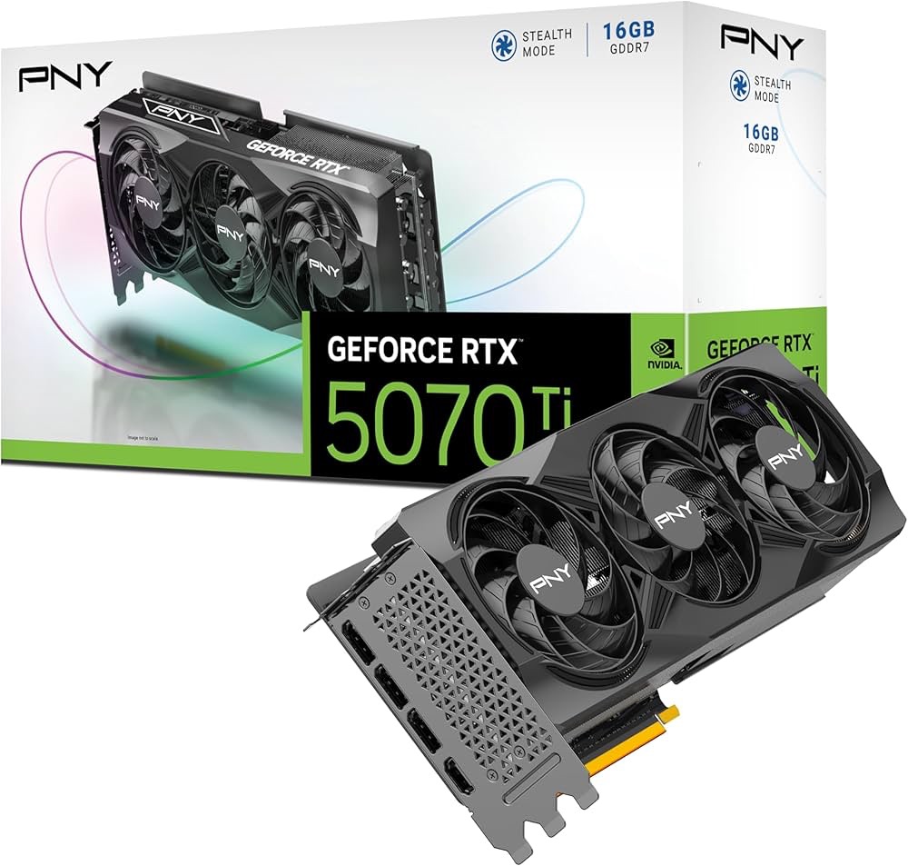 Karta graficzna PNY GeForce RTX 5070 Ti 16GB GDDR7 DLSS 4 Amazon Prime promocja bon 50 zł
