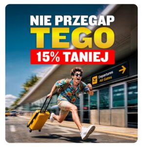 Promocja Ryanair minus 15 procent tanie loty wyprzedaż sierpień wrzesień 2026
