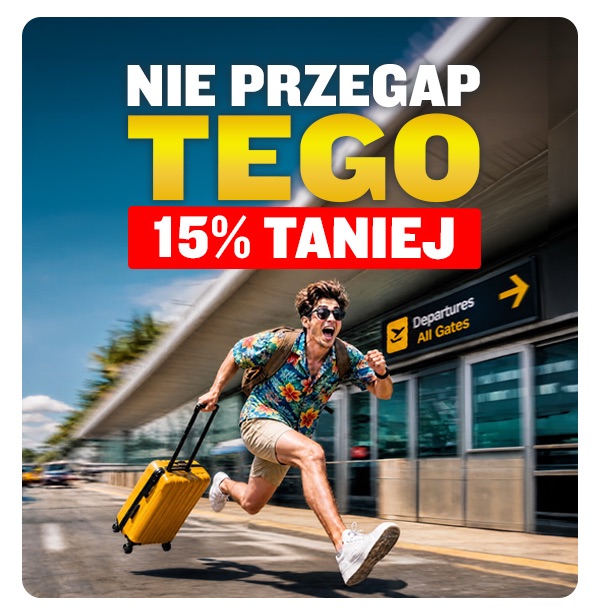 Promocja Ryanair minus 15 procent tanie loty wyprzedaż sierpień wrzesień 2026