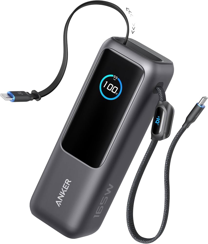 Powerbank do laptopa Anker 25000 mAh 165W wbudowane kable Amazon Prime promocja