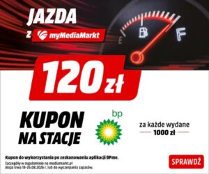 Promocja Media Markt bon na paliwo stacja BP 120 zł za zakupy