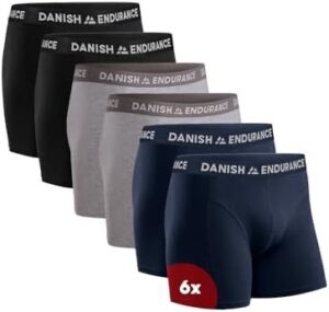 Bokserki męskie DANISH ENDURANCE 6 pak bawełna promocja Amazon Prime