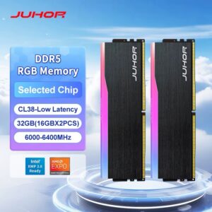 Pamięć RAM JUHOR DDR5 RGB 32GB 6000MHz CL38 kod rabatowy AliExpress promocja