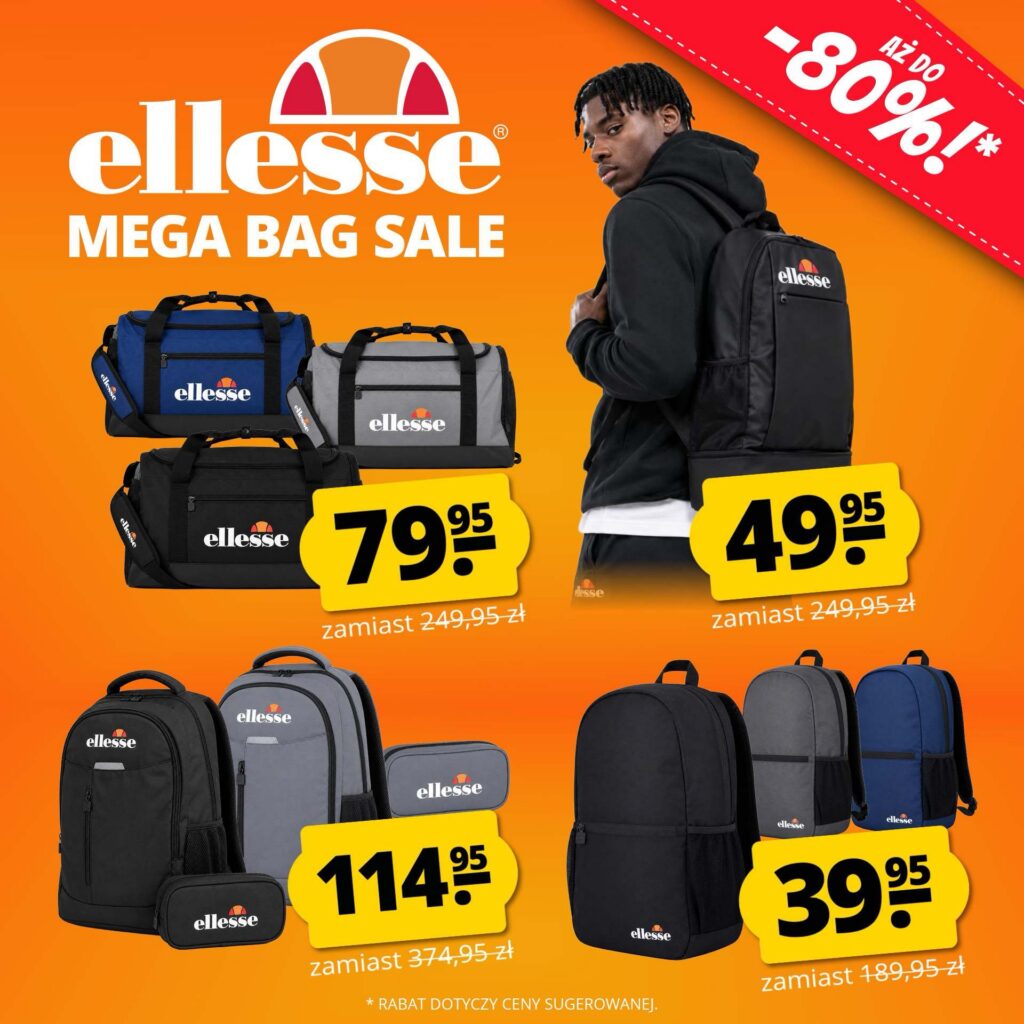 Wyprzedaż Mega Bag Sale Ellesse torby i plecaki SportRabat promocja