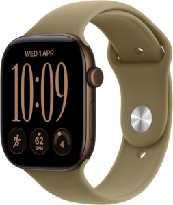 Smartwatch Apple Watch Series 12 42mm ciemny brąz pasek oliwkowy Amazon