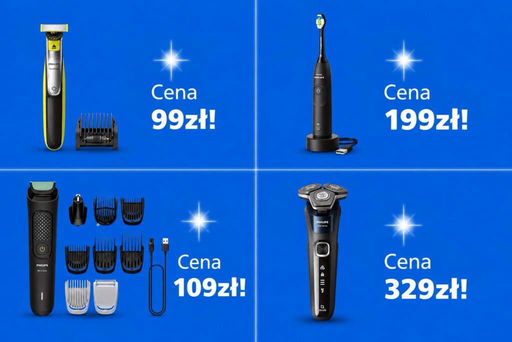 Philips Dzień Mężczyzny promocja OneBlade 360 trymer 9w1 Sonicare 5300 sklep Philips