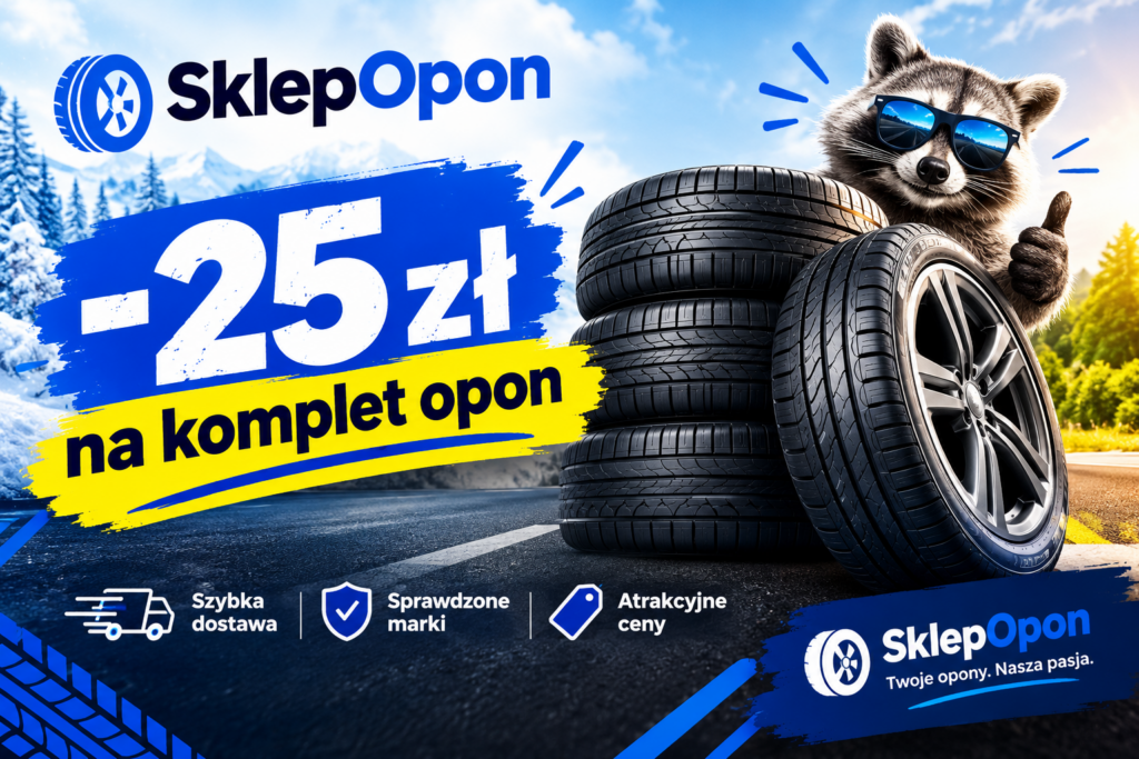 SklepOpon rabat 25 zł na komplet opon Credit Agricole Kickster