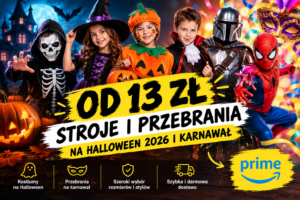 Stroje na Halloween 2026 i karnawał kostiumy dla dzieci przebrania szkielet dynia wampir Star Wars Spider-Man Amazon Prime