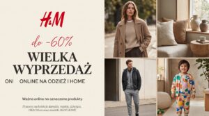 H&M wyprzedaż online do 60 procent taniej moda damska męska dziecięca H&M Home