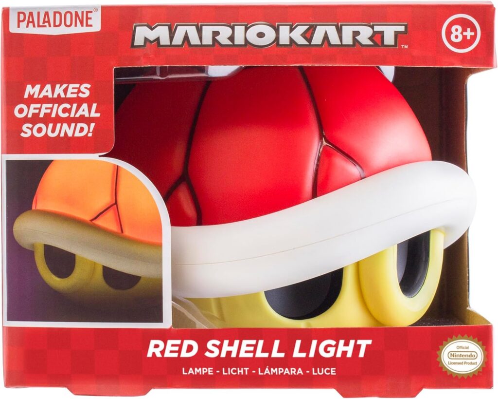 Paladone Super Mario Red Shell lampka z dźwiękiem czerwona skorupa Nintendo Amazon Prime