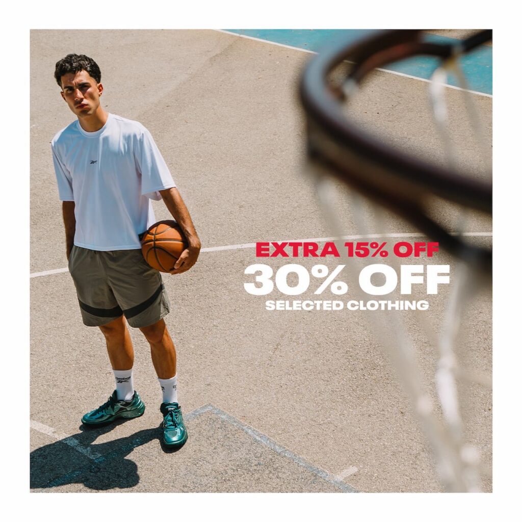 Reebok promocja odzież sportowa rabat 30 procent dodatkowe 15 w koszyku darmowa dostawa