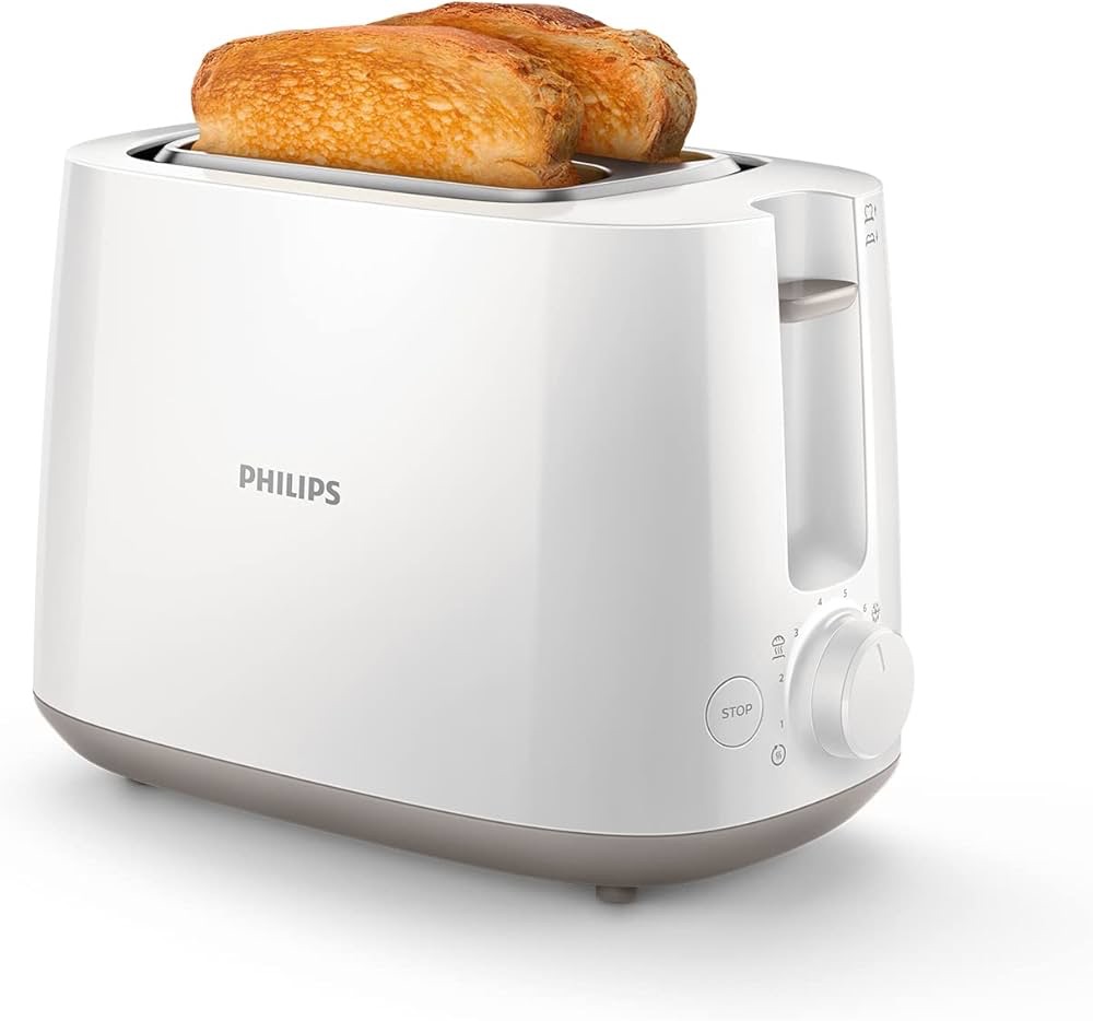 Toster Philips Daily Collection biały HD2581 8 poziomów ruszt do bułek Amazon Prime