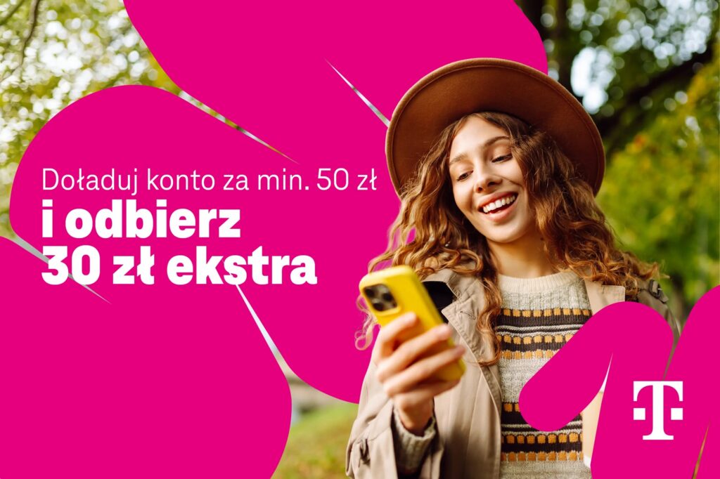 Promocja T-Mobile Heyah doładuj za 50 zł i odbierz 30 zł gratis na konto główne
