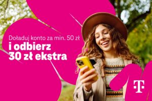 Promocja T-Mobile Heyah doładuj za 50 zł i odbierz 30 zł gratis na konto główne