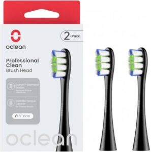 Oclean końcówki Professional Clean B02 2 sztuki czarne włosie DuPont Amazon Prime
