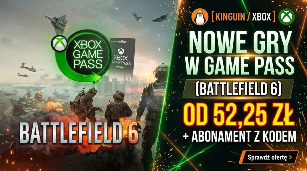 Xbox Game Pass nowe gry Battlefield 6 Valor Mortis tani abonament kod KINGSQUAD Kinguin
