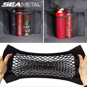 Siatkowy organizer do bagażnika samochodowego kieszeń na rzep siatka na oparcie siedzenia AliExpress