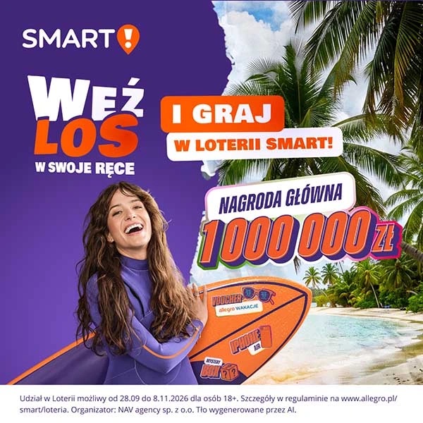 Allegro Smart promocja 12 miesięcy za 29,90 zł lub 39,90 zł darmowa dostawa Loteria Smart