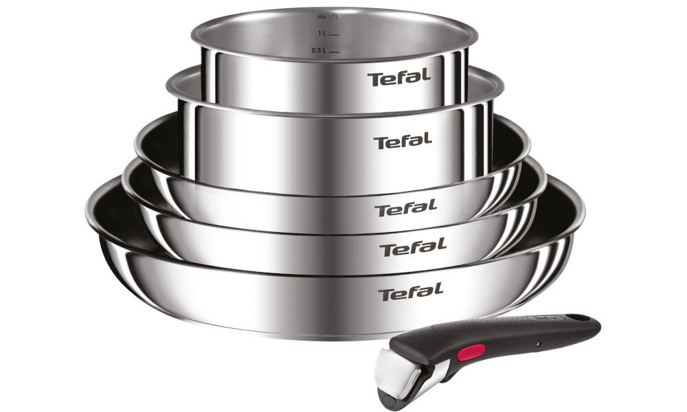 Zestaw patelni i garnków Tefal Ingenio Cook Eat 6 elementów odpinana rączka indukcja Media Expert