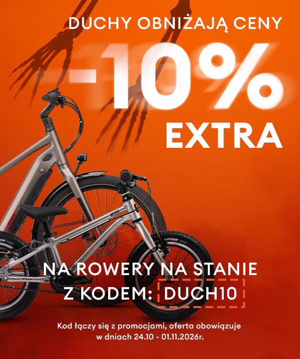 RoweryStylowe.pl aktualny kod rabatowy minus 10 procent na wszystkie rowery na stanie miejskie elektryczne składane dziecięce