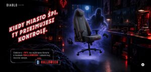 Diablo Chairs aktualny kod rabatowy Halloween wyprzedaż do 30 procent plus ekstra 10 procent fotele gamingowe i biurowe