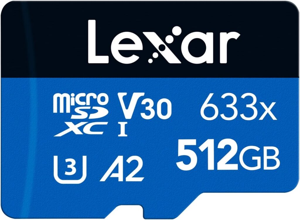 Lexar 633x 512 GB karta pamięci microSDXC A2 V30 4K UHD adapter SD Amazon Prime