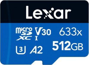 Lexar 633x 512 GB karta pamięci microSDXC A2 V30 4K UHD adapter SD Amazon Prime