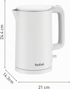 Czajnik elektryczny Tefal Thermo Protect biały stal nierdzewna bezpieczna obudowa Amazon Prime